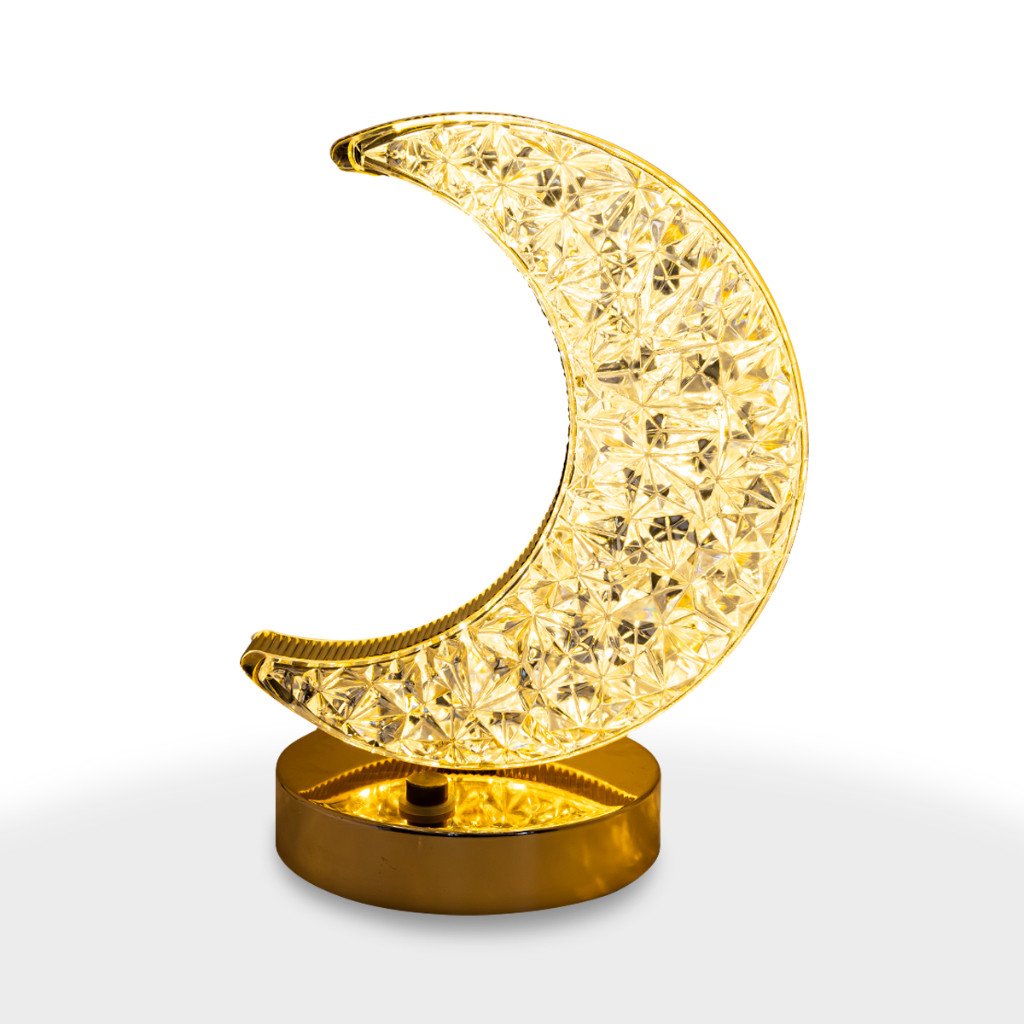 Luminária Lua LED Decorativa Mesa Cama Quarto 3 tons de iluminação