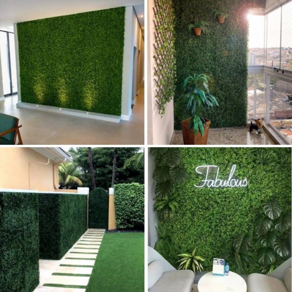 Muro Inglês Jardim Vertical 2x1 Metros Hera Artificial